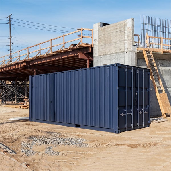 our construction site storage containers can be customized with shelving to optimize storage space